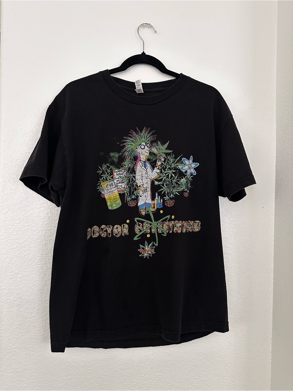 Gildan Black Short-Sleeve Tee with Multicolor Doctor Graphic